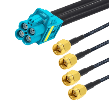 Mini FAKRA Z adapter utičnica / 4xSMA utikač 1m