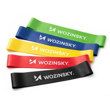 WOZINSKY Gumene trake otpora za vježbe fitness treninga od lateksa - 5 kom.