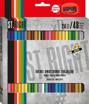 ST.RIGHT trokutaste olovke Model 24 Otkrijte moć boja s dvostranim