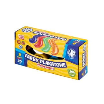 ASTRA kreativne boje za postere u 8 intenzivnih boja u elegantnoj