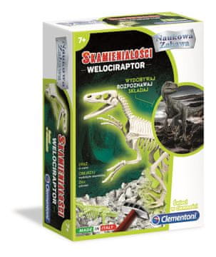 Clementoni Velociraptor 50639 - Oživite dinosaura koji svijetli u mraku