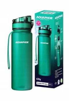 Aquaphor AQUAPHOR City boca za filtriranje vode 0,5l, bočno zelena, za školu, posao