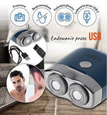 Adler AD 2937 putna brivica s dvije glave, USB