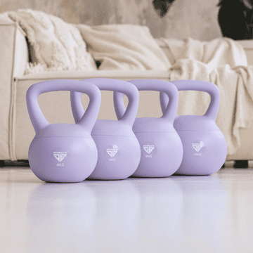 Set od 4 mekane girje - ljubičaste (4 kg, 6 kg, 8 kg, 10 kg)