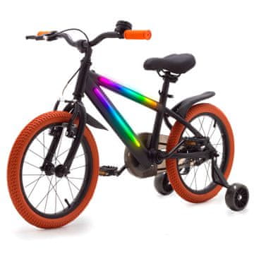 GO! DJEČJI BICIKL 18 INČA DJEČJI BICIKL S RGB SVJETLOM CRNI