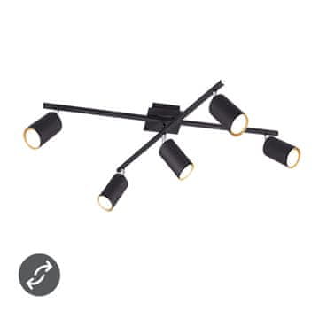 Trio MARLEY Mat crna 5xGU10 Podesiva stropna svjetiljka 612400532