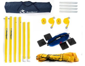 iSP Set ispravljača, aluminijski stupovi, PVC sistemska mreža 8,5 m žute boje, n58d