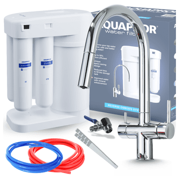 Aquaphor Morion 101S RO set filtera za pitku vodu + SLENDER trosmjerna kuhinjska slavina - KROM