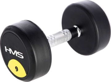 Gumena bučica HMS HG PRO od 9 kg - za trening snage - za dom i teretanu