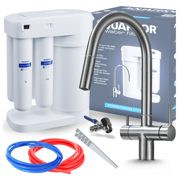 Aquaphor Morion 101S RO set filtera za pitku vodu + SLENDER trosmjerna kuhinjska slavina - GRAFIT ANTRACIT
