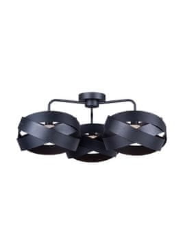 A.B. Chablis TORNADO crna stropna lampa s 3 žarulje