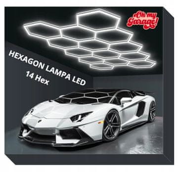 14 x Šesterokutna LED saćasta lampa za rasvjetu radionice i garaže 6500K