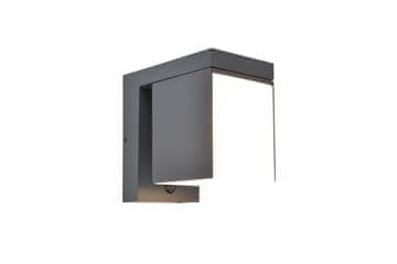 Alutec PRIMA HYBRID PIR LED 9.5W 3000K IP54 Vanjska zidna svjetiljka sa senzorom pokreta i sumraka siva