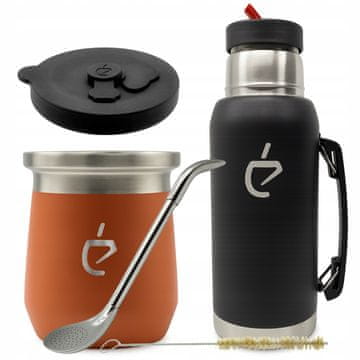 Un Mate MateGo set za yerba mate: Termolid DualFlow, termos, bombilla, matero