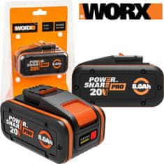 Worx Baterija 8,0 Ah 20 V PRO Li-Ion WA3648 PowerShare