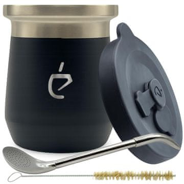 Un Mate REVOLUCIONARNI set za yerba mate Termolid DualFlow Black PRO: matero, bombilla