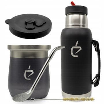 Un Mate MateGo yerba mate set: Termolid, termosica, bombilla, matero, čistač