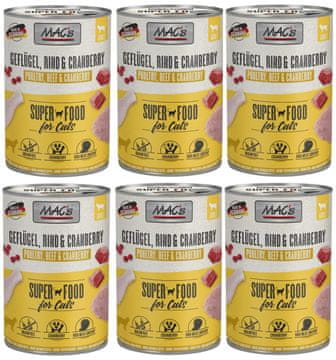 MAC's Mačka | Odrasli | 400g Konzerva - Perad Brusnica 6x400g