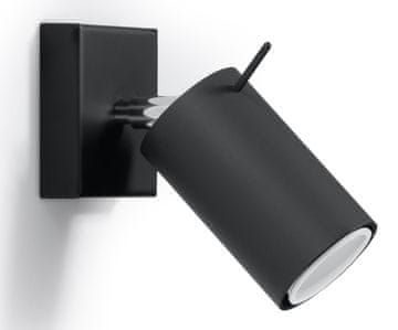 SOLLUX lighting Zidna lampa RING crna