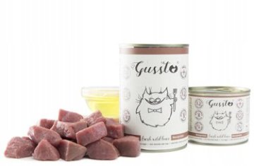 Gussto mačka | Svježe | Konzerva 400 g - Svježa divlja svinja | Divlja svinja 400 g