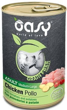 Oasy | Bez žitarica | Odrasli 400 g - Odrasli M/L - Piletina 400 g