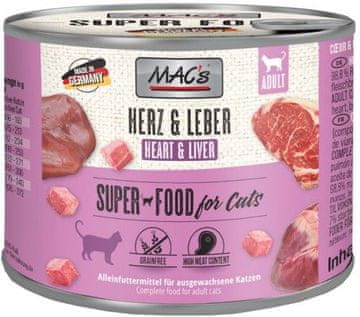 MAC's Mačka | Odrasla | Konzerva od 200 g - Srce i jetra 200 g