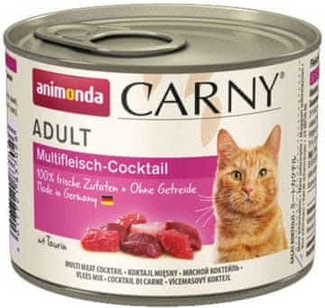 Animonda Cat | Carny Adult 200g | Mokra hrana za odrasle mačke - konzerva 200g - koktel od 4 vrste mesa 200g