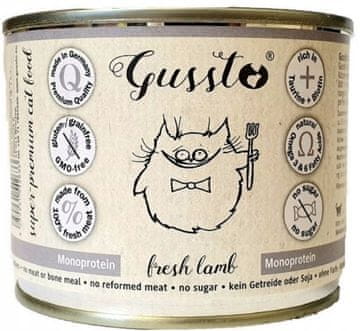 Gussto Cat | Svježe | Konzerva 200 g - Svježa janjetina | Janjetina 200 g