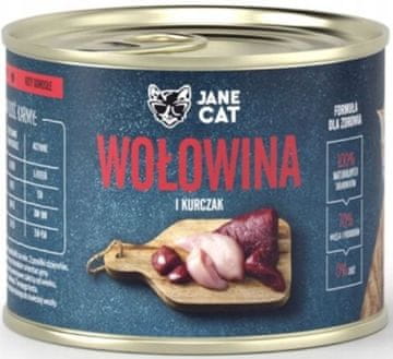 John Dog Jane Cat | Odrasla mačka | Konzerva 200 g - Govedina Piletina 200 g