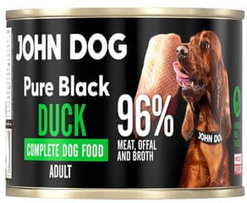 John Dog Adult | Pure Black | Mokra hrana za pse 200g - Patka 200g