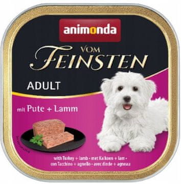 Animonda Dog | Vom Feinsten Adult | Mokra hrana za pse - posuda od 150 g - puretina i janjetina 150 g