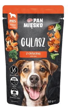 Pan Mięsko Mr. Meat | Gulaš | Mokra hrana za pse - vrećica od 150 g - Puretina s teletinom 150 g