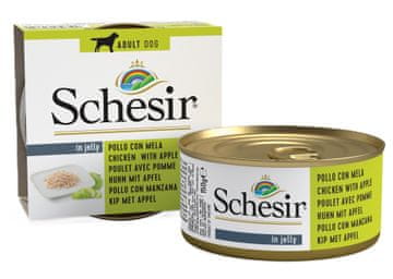 Schesir | Mokra hrana za pse | Konzerva od 150 g - Piletina s jabukom u želeu 150 g