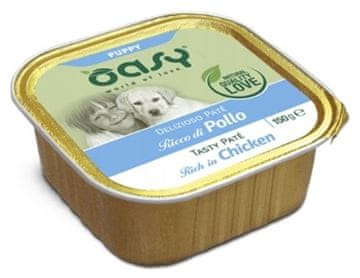 Oasy Puppy & Junior | Delizioso Pašteta | Pladanj za štence i mlade pse 150 g - Puppy & Junior - s piletinom 150 g