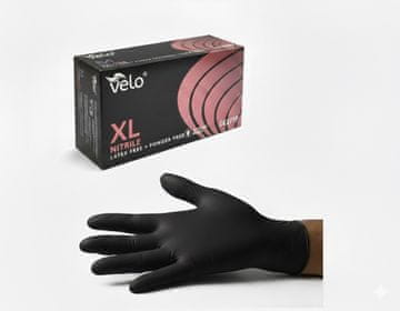 Velo BLACK XL - 100 kom. Nitrilne dijagnostičke rukavice bez pudera, pakiranje od 100 komada