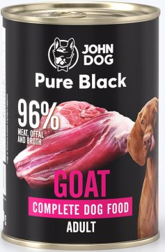 John Dog Adult | Čista crna | Konzerva 400 g - Koza 400 g