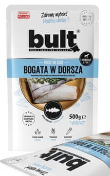 BULT | Mokra hrana za pse - mesni ručak | Vrećica od 500 g - Bogato bakalarom 500 g