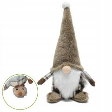 Božićni ukras Gnome, ručno šivan, Boho