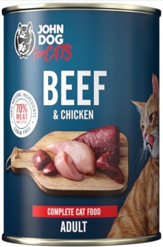 John Dog Jane Cat | Odrasla mačka | Konzerva 400 g - Govedina i piletina 400 g