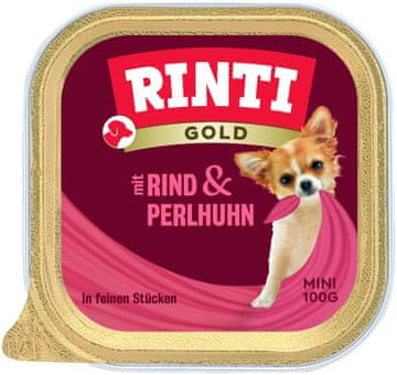 Rinti | Zlatni mini | Pladanj 100g - Govedina s biserkom 100g