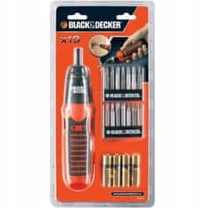 Black+Decker Wkrętak Elektryczny Śrubokręt Wkrętarka Black&Decker A7073+Zestaw Bitów 6V