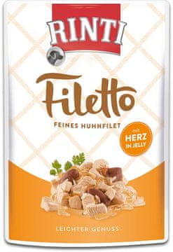 Rinti | Filetto | Pileći fileti u želeu - vrećica od 100 g - sa 100 g srca