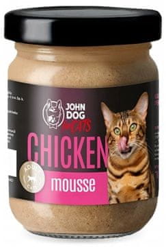 John Dog JD za mačke | Odrasle mačke | Mokra hrana u pjeni 100 g - Pileća pjena 100 g