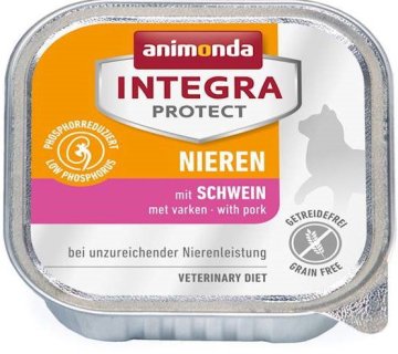 Animonda | Integra Protect Renal | Specijalizirana hrana za mačke s bubrežnom insuficijencijom - 100 g poslužavnik - Svinjetina 100 g