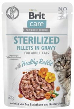 Brit Care Cat | Sterilizirano | Fileti u umaku za sterilizirane mačke 85 g - Zec 85 g