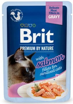 Brit Premium Cat | Fileti u umaku | 85 g - Sterilizirani losos 85 g