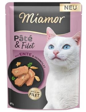Miamor | Pašteta i file | Vrećica za mačke 85 g - Patka i piletina 85 g
