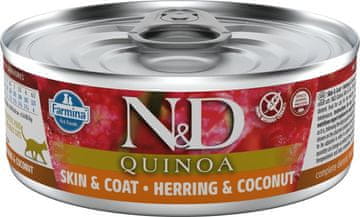 Farmina | N&D Quinoa | 80g konzerva - Skin&Coat | Haringa, kvinoja, kokos i kurkuma 80g