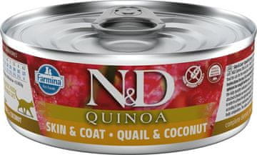 Farmina | N&D Quinoa | 80g konzerva - Skin&Coat | Prepelica, kvinoja, kokos i kurkuma 80g