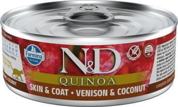 Farmina | N&D Quinoa | 80g konzerva - Skin&Coat | Jelen, kvinoa, kokos i kurkuma 80g
